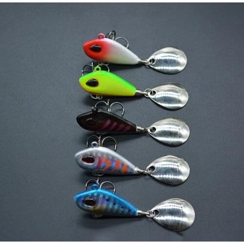 Hard Lure 1PCS 6g/10g/17g/25g Metal VIB Fishing Lure Spinner Sinking Rotating Spoon Pin Crankbait Sequins Baits Fishing Tackle