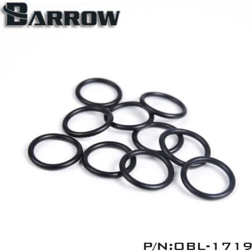 Barrow OD14mm Hard Tube Black Silicone Seal O-ring 10pcs/set Liquid Cooler System Accessories Fitting Silicone Seal Ring