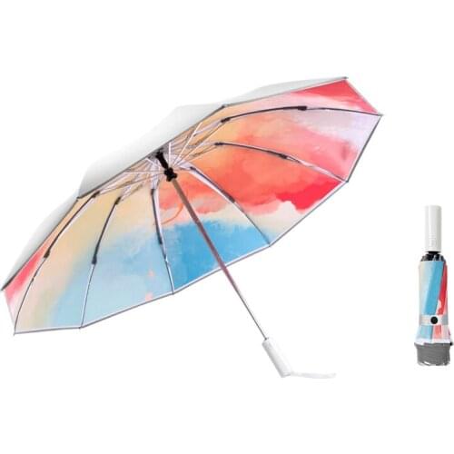 10K Fully Automatic Umbrella Reverse Folding Umbrella Fold Sun Umbrella Anti-UV Umbrella Sunny Umbrella