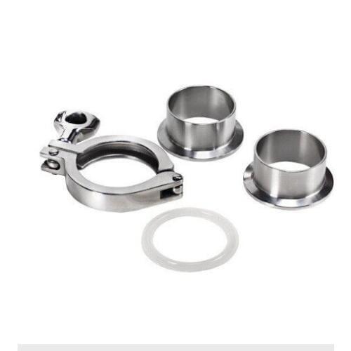 2.0" SS304 Pipe connection/ Ferrule set/ Tri-clamp union (2x ferrule + 1xclamp + 1xgasket)