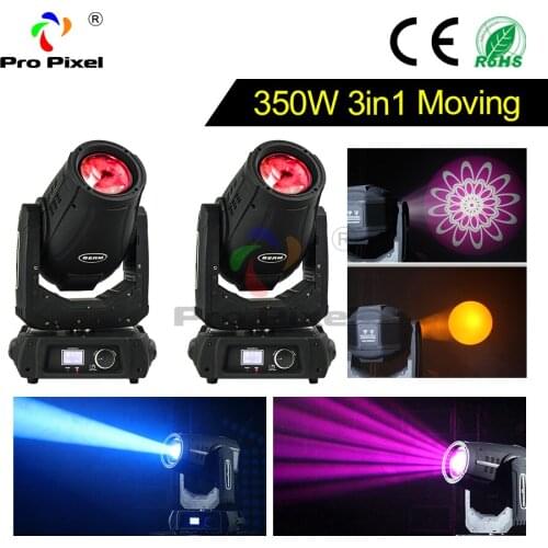 350w 17R Led Beam Spot Wash 3in1 Moving Head Light Dmx Dj Light 3D 6 Facet And 8-Facet Prism For Stage Disco 2pcs