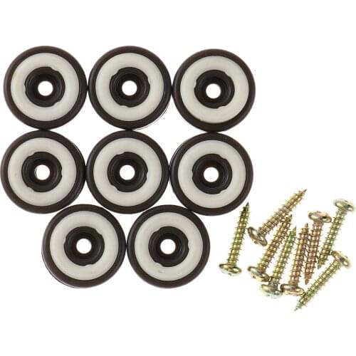8Pc Plastic Slider Glide Feet Pads with Screws Anti Slip Furniture Legs Covers Cabinet Stand Mats Table Chair Leg Protector Caps