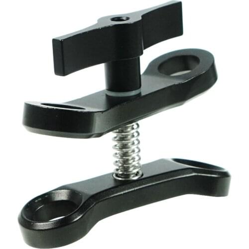 CNC Butterfly Clip Lights Arm Ball Head Mount Adapter Diving Fixture Triple Clamp Tripod Connector for Gopro for Osmo Action