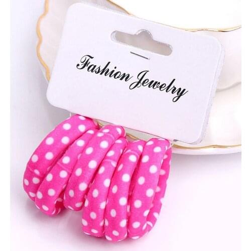 6PCS/Lot Printed Children Girls Headbands Toddler Kids Floral Hair Ring Elastic Hair Rope Accessories Girl Hair Ponytail Holder