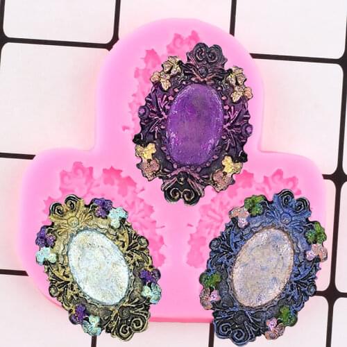 European Vintage Frame Silicone Mold DIY Party Candy Making Sugarcraft Fondant Cake Decorating Tools Chocolate Gumpaste Mould