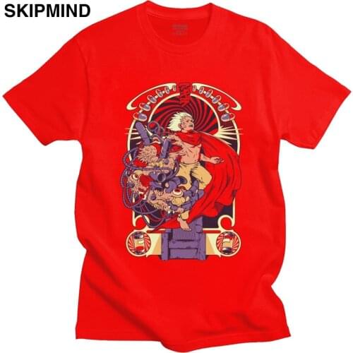 Classic Anime Akira Tetsuo Tshirt for Men Short Sleeves Japanese Neo Tokyo Shima T-shirt 100% Cotton Graphic Tee Shirt Apparel
