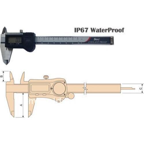 IP67 Digital Caliper plastic case IP67 Electronic Caliper
