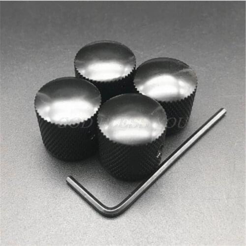 Knob Button Tone Volume Control Dome Knob For TL LP Guitar Bass Parts Metal Black Drop Shipping