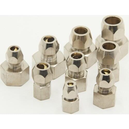 Ring Lock Oil Tube Compression Ferrule Tube Compression Fitting Connector Tube 4-12mm Female Thread 1/8" 1/4" 3/8" 1/2" BSP