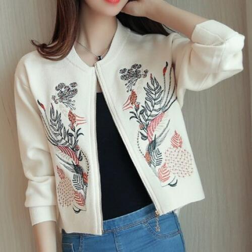 Longqibao Women's Cardigans With A Zipper