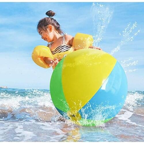 Hot Sale Lawn Summer Game Childrens Toy Ball Water Jet Ball Water Balloons Inflatable PVC Water Spray Beach Ball for Outdoor