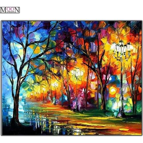 Landscape 5D Diy Diamond Painting Night View Diamond Mosaic Full Square Round Drill Diamond Embroidery Cross Stitch Rhinestones