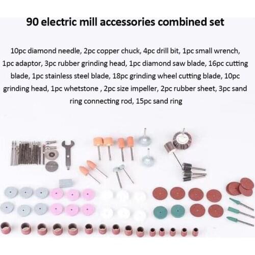 90/65pcs Electric Grinder Set For Grinding Sanding Polishing Disc Wheel Tip Cutter Drill Disc Engraving Electric Rotary Tools