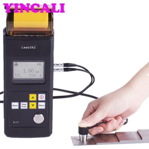 Newly Leeb342 Built-in thermal printer Ultrasonic Thickness Gauge Tester Measuring range(mm) 0.7~300 High Resolution 0.01mm
