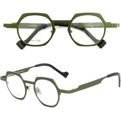 YOUTOP Unisex B-Titanium Premium Material Round Shield Shaped Non Prescription Eyeglass Frames 7030