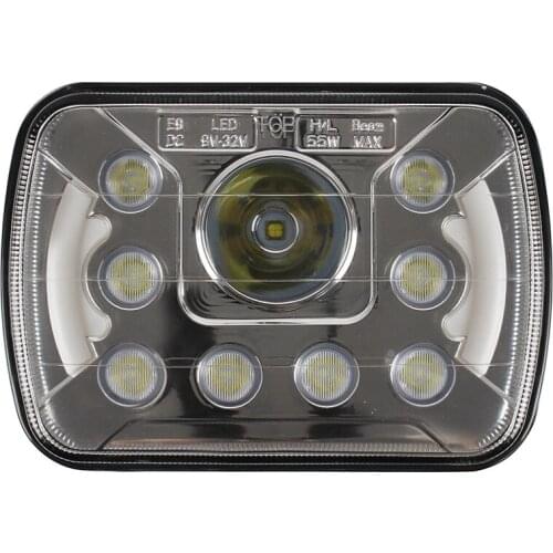 Pair of new 7x5 7x6 led headlight with Emark certification used for truck kneworth high low beam