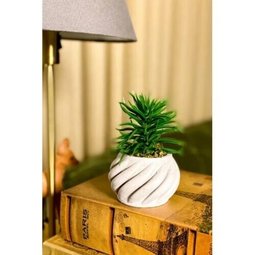 Gift And Story Mini Gray Concrete Pots artificial Sukulent decoration artificial flower искусственный цветок