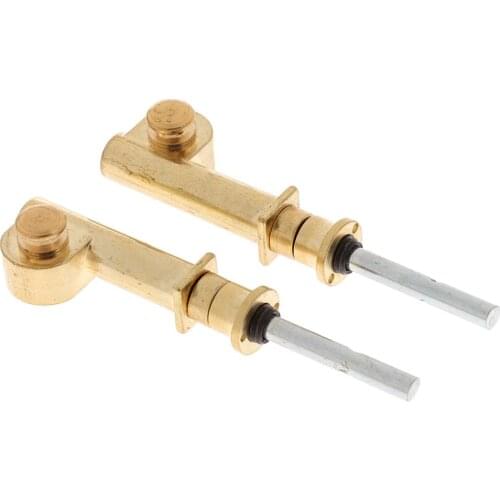Tooyful Durable 2 Pieces Copper Erhu Axis Shaft Mechanical Axis String Instrument DIY Parts 9cm