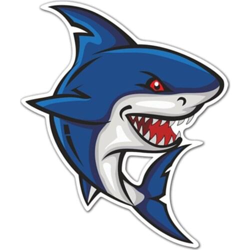 S40274# Various Sizes PVC Decal Rabid Shark Car Sticker Waterproof on Bumper Rear Window Laptop Refrigerator Toilet
