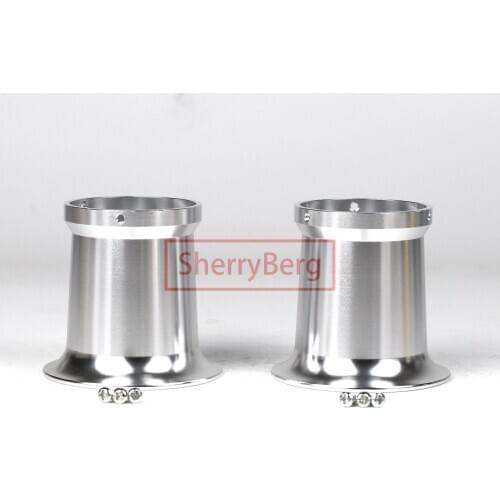 SherryBerg Pair Carburettor Carby 3" Velocity Stack for Keihin Mikuni TM PE PWK OKO Carburetor Carb Intake Silver color trumpet
