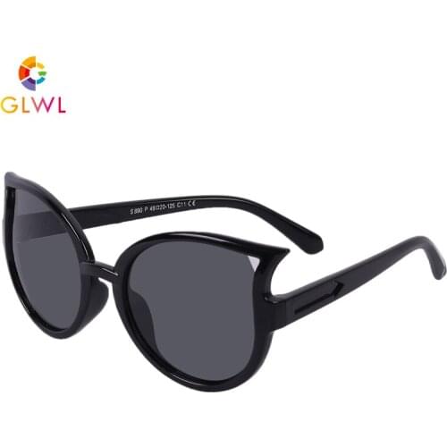 GLWL Childrens Sunglasses Polarized Cat Eye Glasses Girls Flexible Sunglases Kids Eyewear Sports Baby Retro Shade Fashion 2021