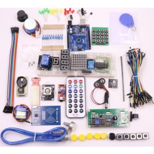 Official smarian UNO R3 KIT Upgraded version of the Starter Kit the RFID learn Suite LCD 1602 for arduino kit Diy RC Toy Kit El