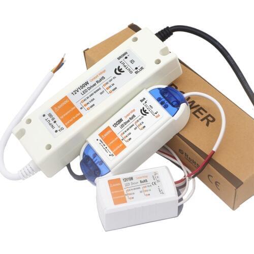 LED Lighting Transformers DC12V 18W 28W 48W 72W 100W High Quality Safe LED Driver For LED Strip Power Supply Adapter