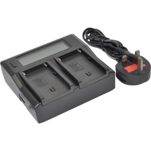 Battery Charger AC Dual LCD For JVC50 JVC70 JVC75 JVC80 GY-HM100 HM200 HM360 HM600 HM650 HMQ10 HMQ70 HMQ80 LS300 LS300CHE