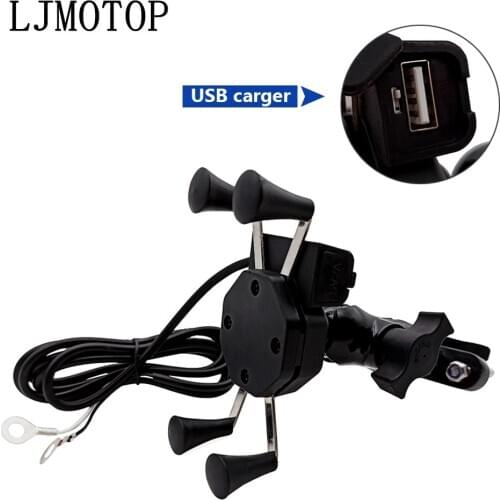 Chargeable Motorcycle GPS Phone holder Wired USB Universal Mount For HONDA NC750 S/X CRF1000L AFRICA TWIN CB650R CBF1000/A