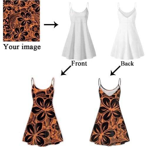 FORUDESIGNS Ladies Casual Luxury Sexy Dress For Girls Skull Jack Design Women Summer Trendy Sleeveless Suspender Dress