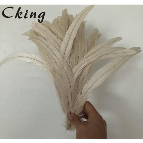 100PC/Lot 8-10 Inch 20-25 CM White Rooster feathers OR Chicken feather Carinival Wedding Decoration Plumes Rooster Tails Pluma