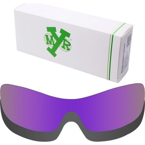 2 Pieces Mryok Anti-Scratch POLARIZED Replacement Lenses for-Oakley Antix Sunglasses Lens Stealth Black & Plasma Purple