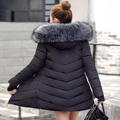 2020 quality winter jacket coat warm Long women parka Artificial false raccoon fur collar women Winter coat slim Female jacket