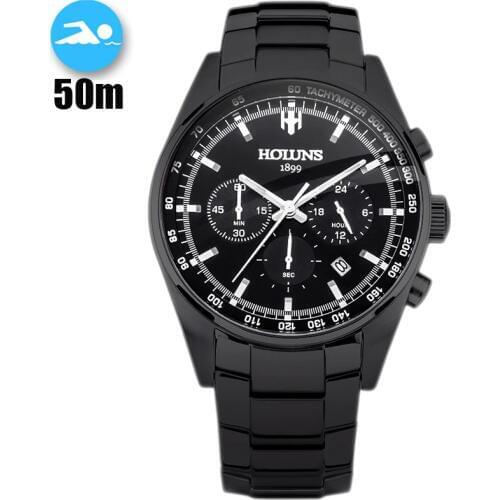 50m Waterproof Hot Dropship Full Steel Men Watch Military Wrist Watches Chronograph Fashion Men Sports Watch Relogio Masculino