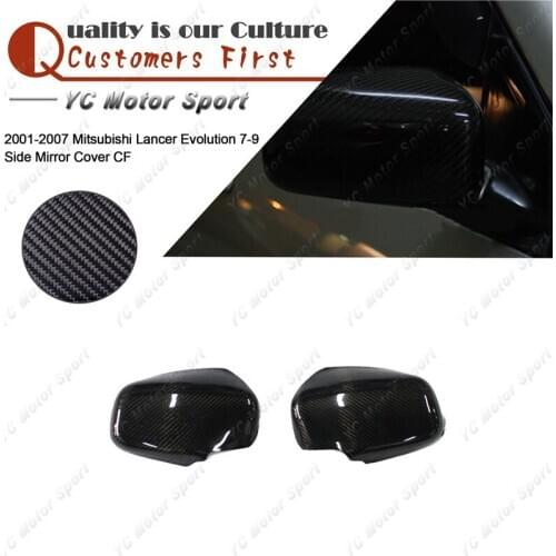 Car Accessories Carbon Fiber Mirror Cover Fit For 2001-2007 Mitsubishi Lancer Evolution 7-9 EVO 7 8 9 Side Mirror Cover