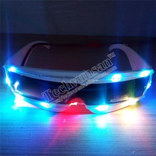 FREE shipping LED Burst flash Luminescence Laser eyeglasses Nightclub DJ Bar Attendant performance Performing props