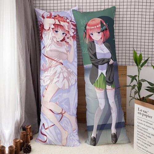 The Quintessential Quintuplets Dakimakura Cover Pillowcase Double-sided Peachskin Anime Nakano Nino Hugging Body Pillow Case