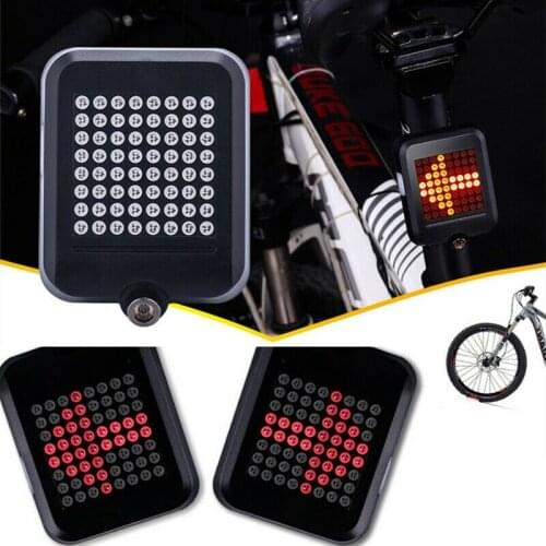 Bicycle Light Wireless Remote Control LED Turn Signal Laser Tail Light Bicycle Rear Seat Light USB Charging Cycling Accessories