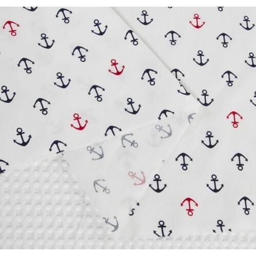 Cotton Fabric Meter DIY Navy Anchor Fabric Textiles Sewing Patchwork Fabric For Patchwork Baby Clothes Bedding 50X160CM