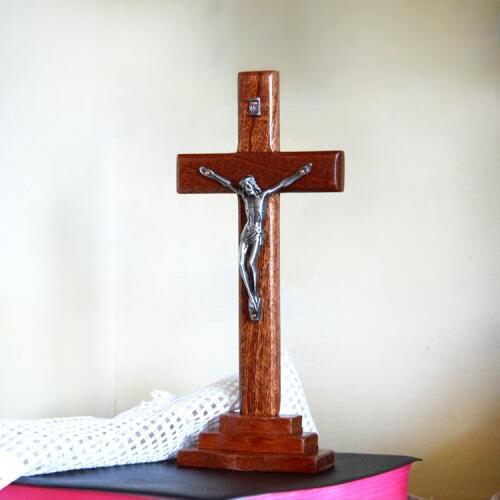 GOOD # 23 CM # Christianism Catholicism Jesus Christ on Cross Crucifixion Home Religious Praying art holy statue--free shipping