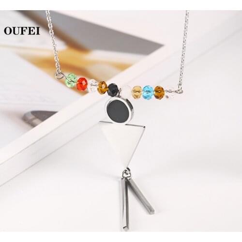 OUFEI stainless steel jewelry set female necklace earrings set womens fashion 2019 Bohemian jewelry accessories