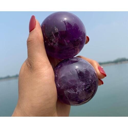 Beautiful 100% natural amethyst quartz Crystal gemstone sphere Metaphysical chakra healing crystal for lover