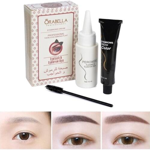 Fast Easy Dye Eyelash Eyebrow Dyeing Cream Long Lasting Waterproof Easy To Wear Non-Fading Natural Black Coffee Brown Durable