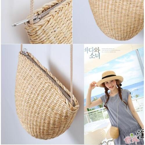 17 or 20CM mini size Specials lovely rural style straw bag small cute girl kids' coin bag Messenger bag woven beach bag