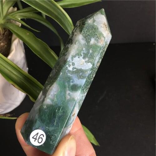 Natural Moss Quartz Crystal Obelisk Reiki Healing Chakras Stone And Mineral Christmas Gifts Home decoration gift