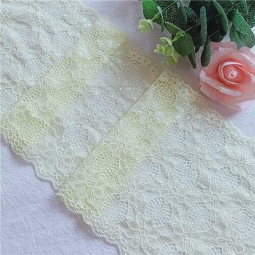 18Cm New Elastic Light Yellow Sexy Lace Can Be Used For Clothing Underwear Decorative Crafts DIY E2430