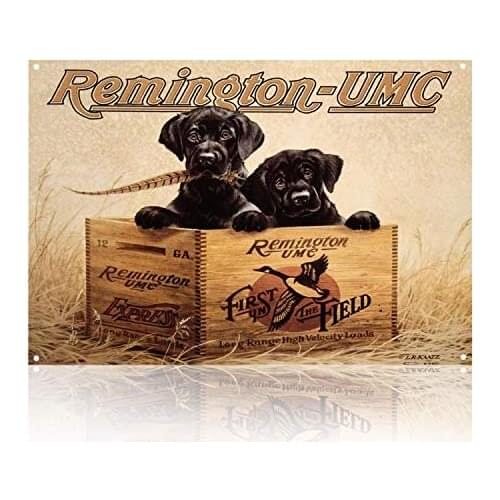 MMOUNT Remington-Umc Tin Signs Vintage Metal Bar Home Decor Dog Sign 8X12Inch