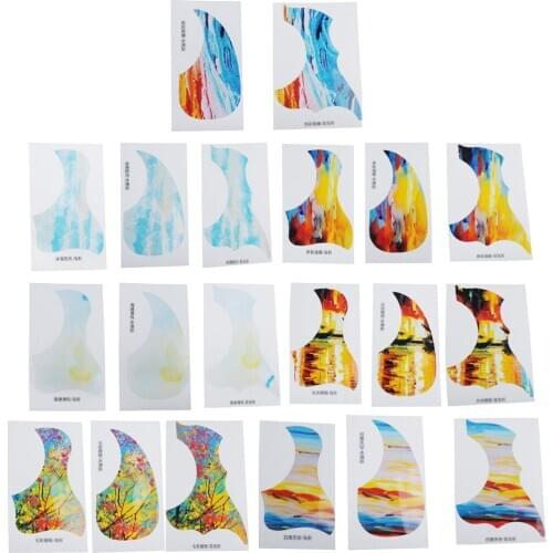Plastic Acoustic Folk Pick Guard Adhesive Decal Stickers Parts DIY Accessory