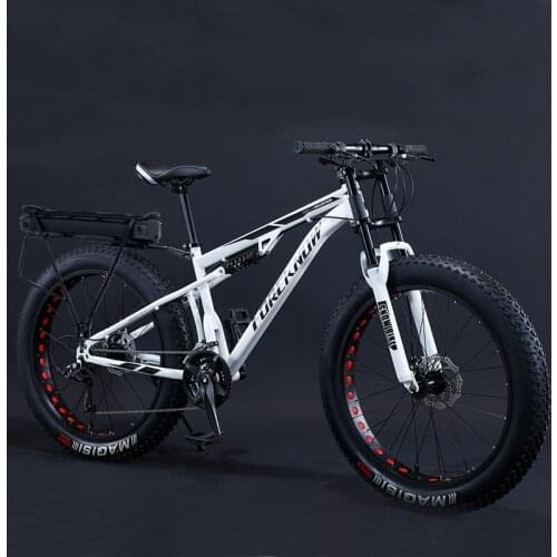 Custom 26inch Fat ebike1500W 48V30ah Li-ion Soft tail snow electric mountain bicycle Hydraulic disc brake maximum range 70-120km