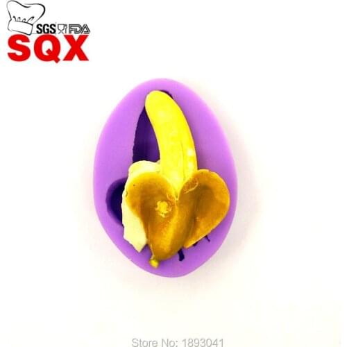 Lovely Hier Quality Banana silicone mold soap, fondant candle molds, sugar craft tools Kitchen accessories LH44